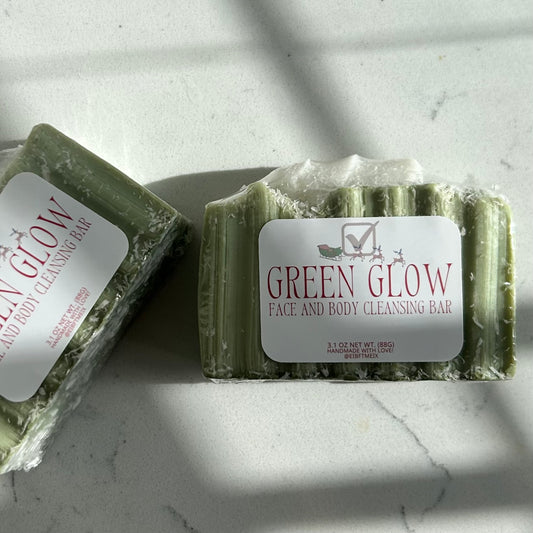 Green Glow (French Green Clay face and body cleansing bar)